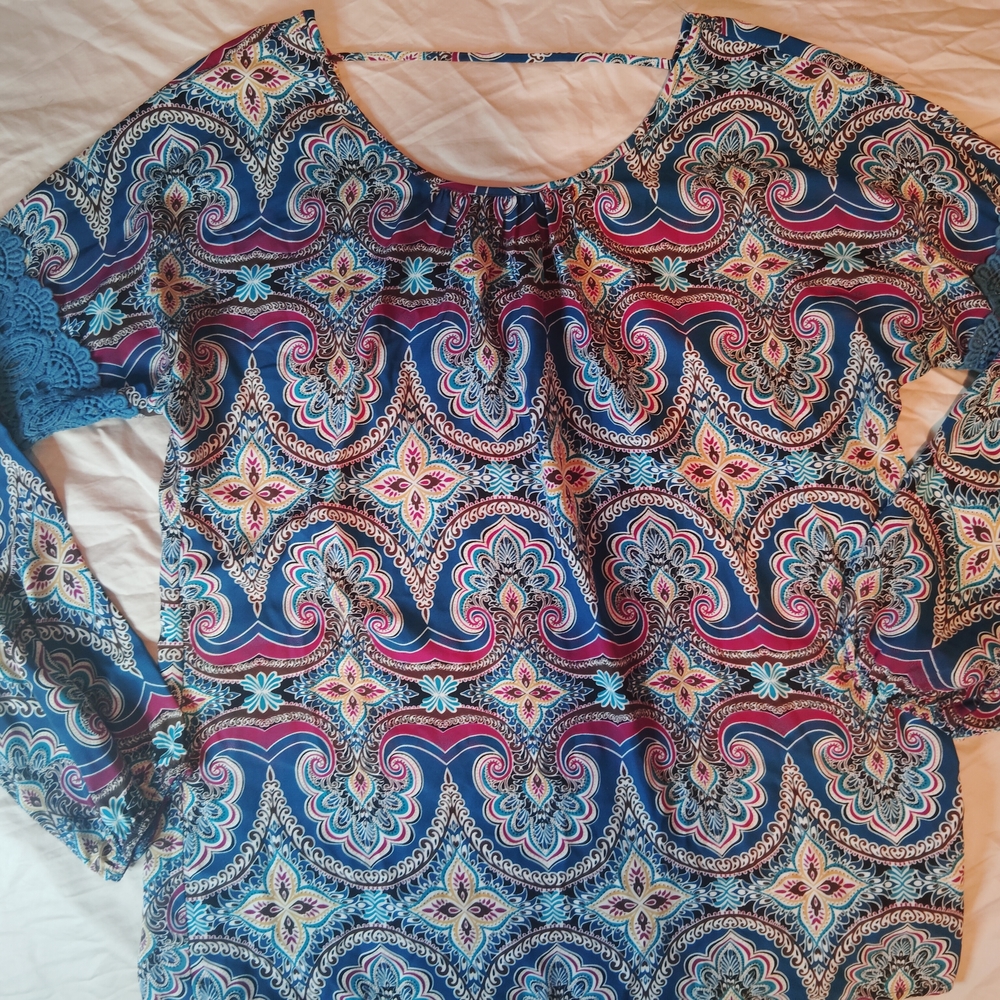 Pink Owl Multicolor Paisley Blouse